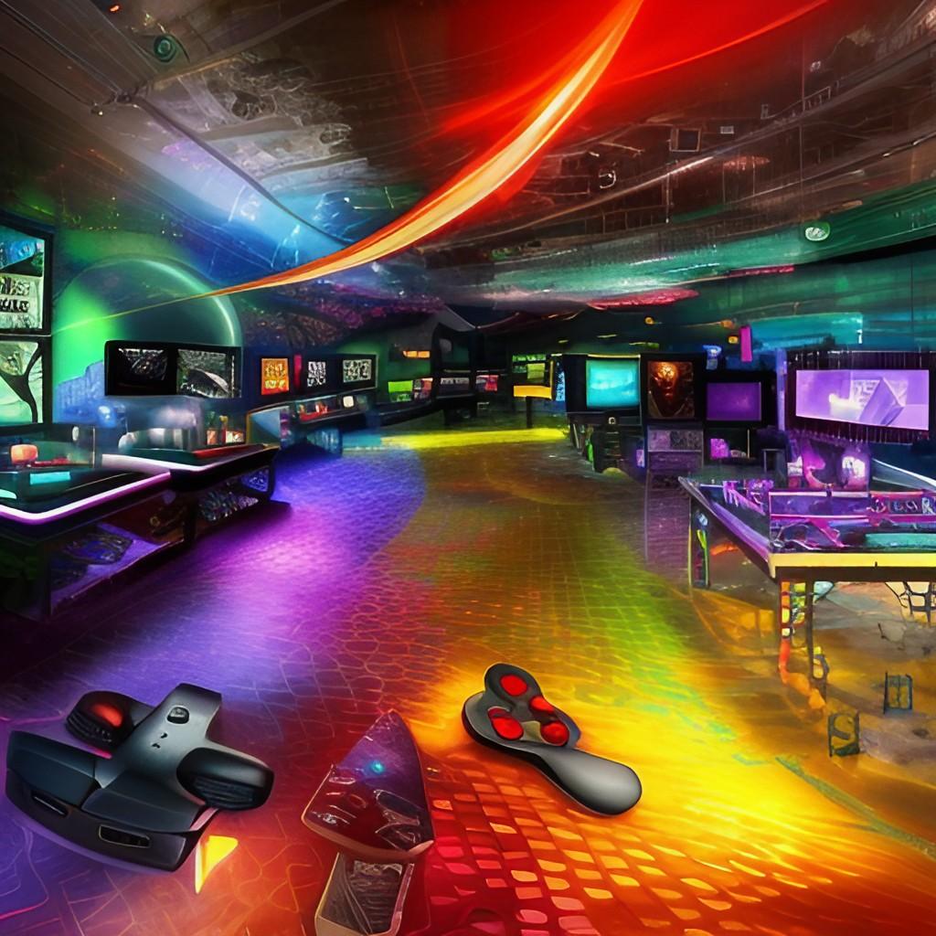 vast room of video games
